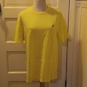 Nautica yellow beach shirt large classic fit